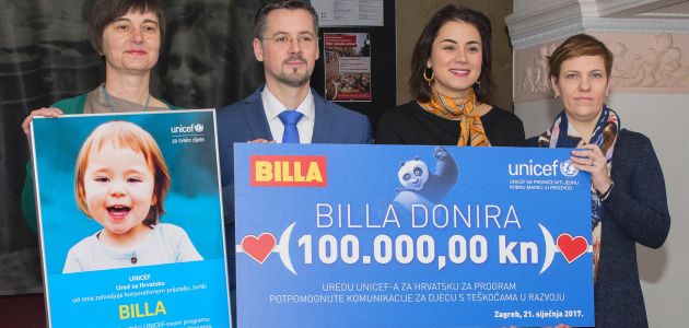 Trgovački lanac BILLA donirao 100 tisuća kuna