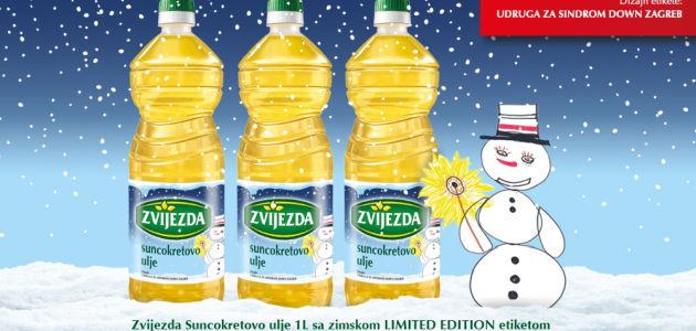 Božićna etiketa Zvijezdina suncokretova ulja
