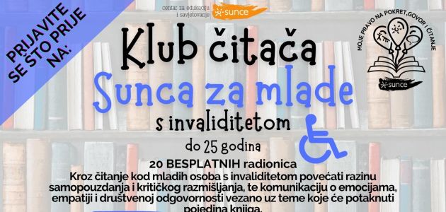 Klub čitača Sunca za mlade osobe s invaliditetom