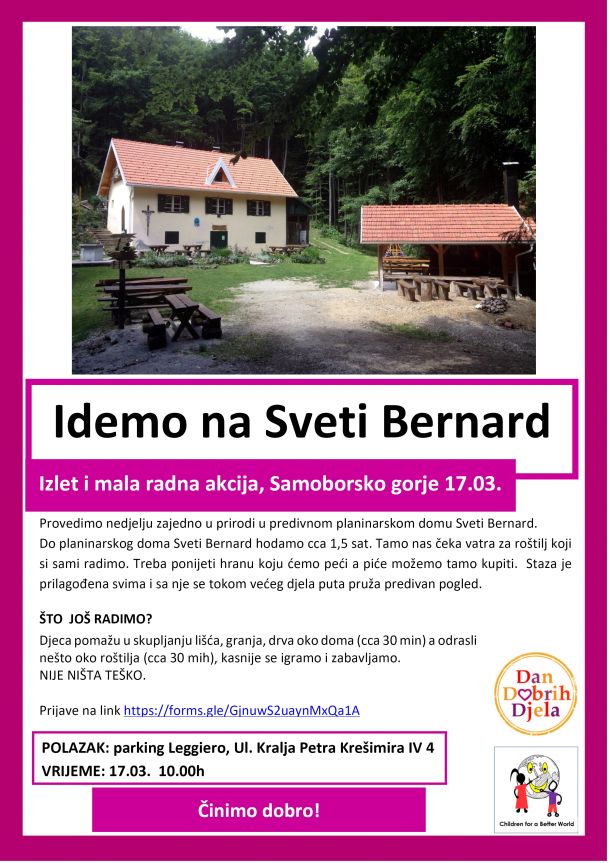 Idemo na izlet Sveti Bernard 17.03. 2024