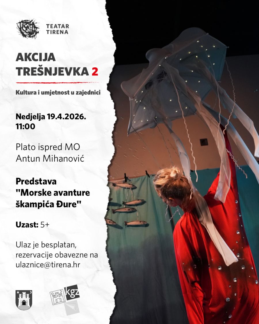 Teatar tirena besplatna predstava Akcija Tressnjevka II Morske avanture sskampića dure