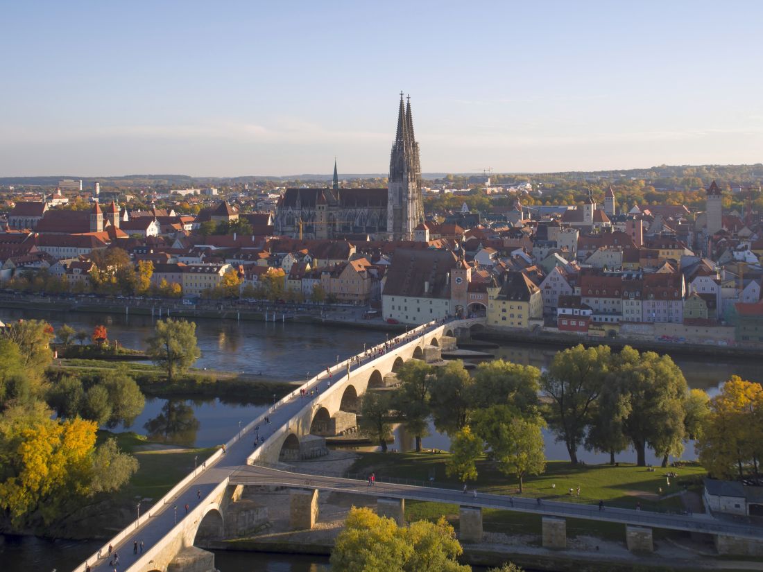 putovanje obiteljski izlet Regensburg bavarska stari kameni most