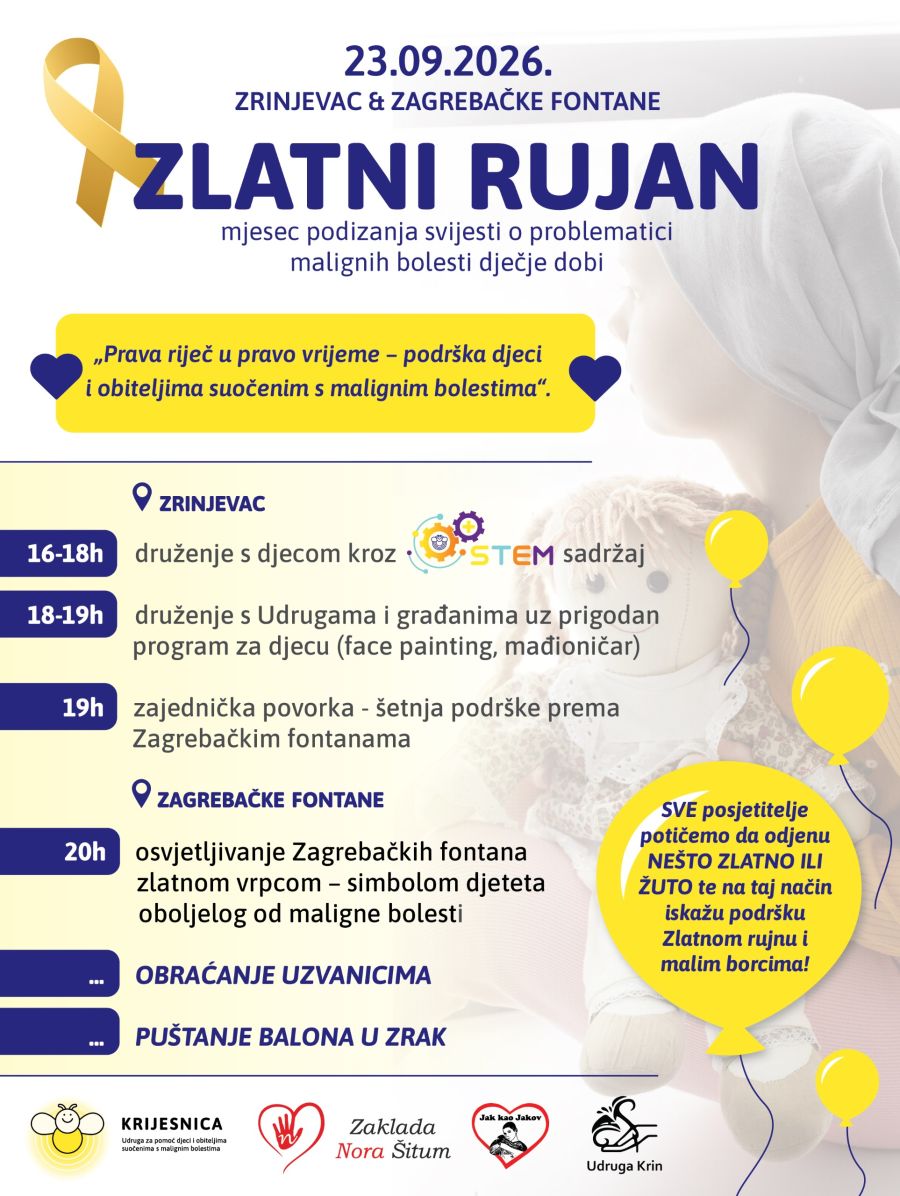 dogadanje program Zlatni Rujan podrska djeci i roditeljima obiljelima od malignih bolesti